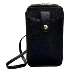 新品✨スマホポーチ スマホショルダー 斜めがけ 多機能 大容量 黒 お財布 軽量