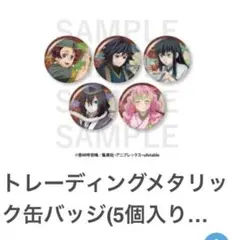 宅麺×鬼滅の刃コラボ　トレーディングメタリック缶バッジ　コンプセット