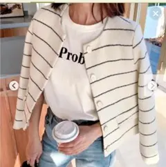 は*る様 【新品未使用】バースデーバッシュ　NO COLLAR BORDER Jのサムネイル