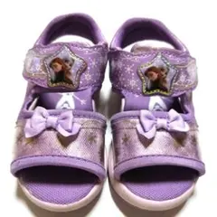 ムーンスター　光るサンダル　アナと雪の女王　１６センチ　紫 サンダル