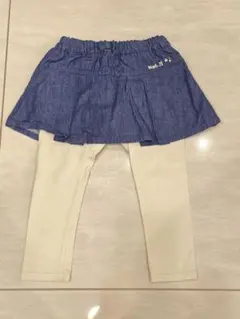 ホットビスケット　90　デニム調スカートとレギンスのセット　スカッツ