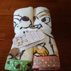 チップとデール　フェイスタオル　2枚セット　新品◎　ディズニーストア