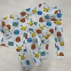 ポケモン　カラフル　総柄　パジャマ　110 -115 120-130のサムネイル