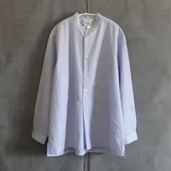 STILL BY HAND スティルバイハンド ストライプ バンドカラーシャツのサムネイル