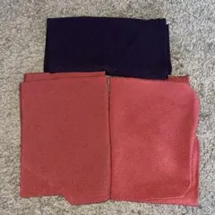 絹風呂敷3点セット　赤2枚　紫1枚　45×45 68×68