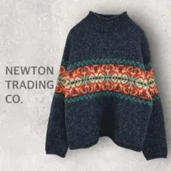 ◇【ニュートントレーディングカンパニー】モックネックニット M ざっくり ウール