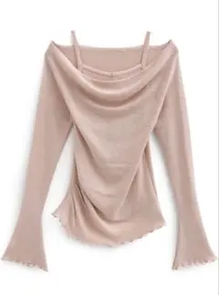 グレイル GRL レイヤード風オフショルダー ニットトップス 【ac2508】