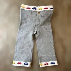 ミキハウス　車刺繍付きグレー　レギンス