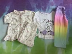女の子パジャマ ユニコーン　2枚セット　長袖長ズボンのサムネイル