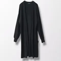 ロートレアモン黒 ロングカーディガン ニット 羽織り 黒 キレイめ ゆったり