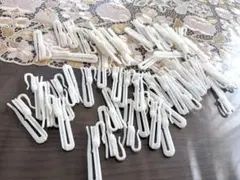 조절 가능한 커튼 후크 50개, 흰색