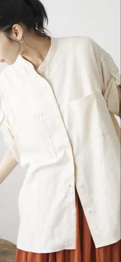 夏物値下げCRAFT STANDARD BOUTIQUEリネンレーヨン半袖シャツ