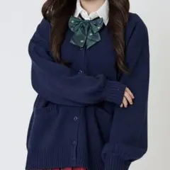 WEGO スクールカーディガン ネイビー