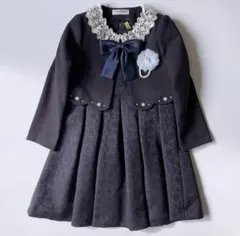 美品 ショパン アンサンブル 120cm フォーマル 卒園式 入学式 ネイビー