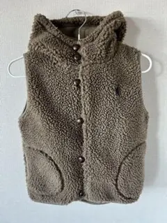 GYMPHLEX ジムフレックス　ボアフーデッドベスト　ブラウン