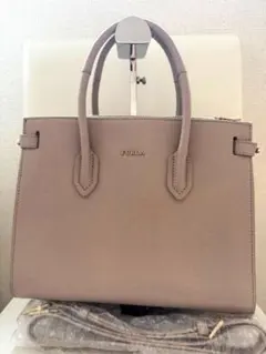 FURLA フルラ　バッグ　くすみピンク　フォーマル トートバッグ　2way