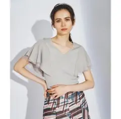 グレースコンチネンタル diagram フリルVネックニットトップ