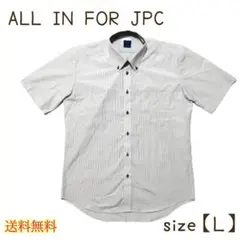 ALL IN FOR JPC 半袖シャツ ストライプ Lサイズ 美品 メンズ