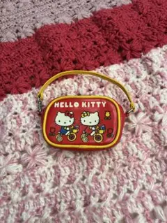 【1990年代】HELLO KITTY ドット柄ポーチ