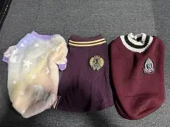 犬服 3点セット まとめ売りマルチカラー・紫・ワインレッド