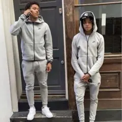 廃盤　ナイキ　テックフリース　パーカー　ジョガーパンツ　グレー　上下セットアップ