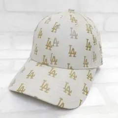 ニューエラ ドジャース 9FORTY ロゴ ジャガード キャップ ベージュ