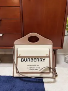 BURBERRY ポケットバッグ 2WAY キャンバス レザーのサムネイル
