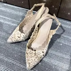 希*E様 <<限定値下げ中>>RANDA フラワーカッティングパンプス M