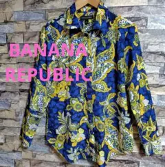 BANANA REPUBLIC 春夏 長袖シャツ ペイズリー柄シャツ　Sサイズのサムネイル