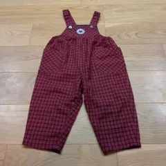 ファミリア　チェック　サロペット　90