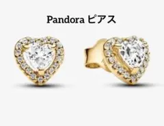 Pandora スパークリング エレベーテッド ハートスタッドピアス(ゴールド)のサムネイル