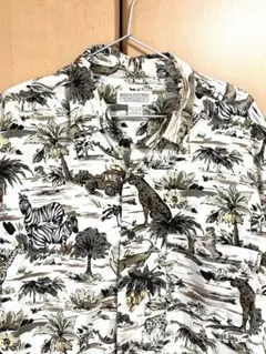 BANANA REPUBLIC 半袖シャツ　柄シャツ　90s サファリ　アニマル