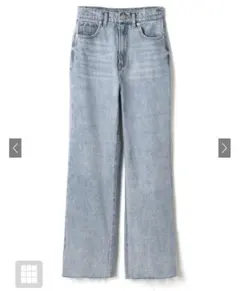 フリンジヘムセミフレアデニムパンツ[cu166]