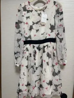 FRAY I.D 花柄長袖ひざ丈ワンピース