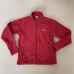 mont-bell （モンベル）シャミースジャケットkids150サイズ　赤