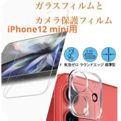 iPhone12mini ガラスフィルム クリアー カメラ保護 液晶保護