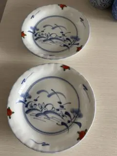 古伊万里 なずな、霊芝文 取り皿 二客 - メルカリ