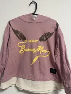 BEAMSmini 騙し絵長袖パーカー　くすみピンク　120