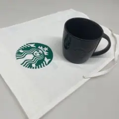 新品未使用 スターバックス ロゴマグカップ ブラック 黒 355ml