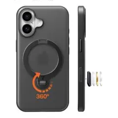TORRAS iPhone 16 ケース 縦横両対応 リング付き マグネット
