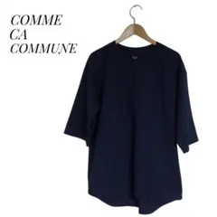 美品✨️コムサコミューン　半袖Tシャツ　М　ネイビー　グレンチェック