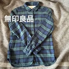 無印良品　チェック　フランネルシャツ　レディース　Ｍ