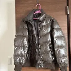 ユニクロ　プレミアムダウンジャケット メンズ　 Sサイズ　ブラウン