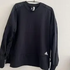 美品×adidas ×ブラック ×長袖 トレーナー ×Lのサムネイル
