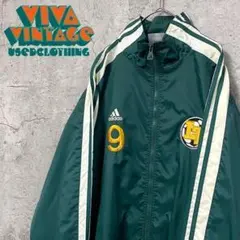 レア90s【古着】アディダス 刺繍ナイロンジャケット メンズL