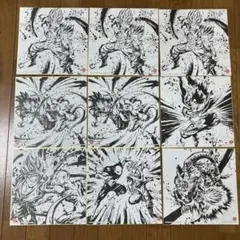 ドラゴンボール一番くじ　超戦士バトル列伝　H賞　色紙　墨式 全6種類＋３枚追加