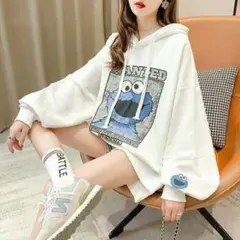 レディース パーカー クッキーモンスター セサミストリート トップス アウター