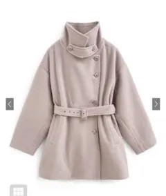 【新品未使用】グレイル シャギースタンドミドル丈オーバーコート[ze842]