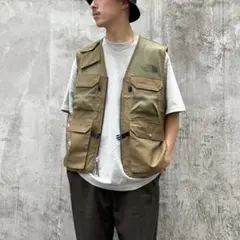 即日発送 新品 未使用 海外限定 ノースフェイス メッシュベスト カーキ