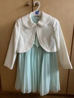 マ*ア様 水色ジャケット付きワンピース 130cm